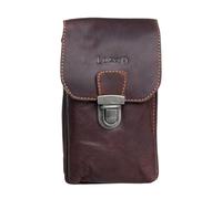 Gürteltasche aus echtem Leder für Herren - Kompakte aber geräumige Crossbody Hüfttasche mit Schultergurt, strapazierfähiges Leder, Stofffutter