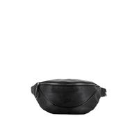 Gürteltasche aus schwarzem Leder, Schultertasche, elegantes Design mit Reißverschluss, lässiger Unisex-Stil