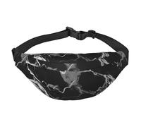 Gürteltasche aus schwarzem und weißem Marmor, für Damen und Herren, modische Hüfttasche überall, Crossbody-Tasche, Geldbörse, Hüfttasche mit verstellbarem Riemen, wasserdichte Brusttasche für Reisen,