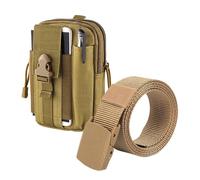 Gürteltasche - Bauchtasche für Herren, Outdoor-Gürteltasche, Handyhülle, große Kapazität, Oxford-Handytasche, Geldbörse mit Gürteltasche für Smartphone, Werkzeug, Reisen, Radfahren, khaki, 17.5x12x6cm