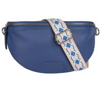 Gürteltasche BRUNO BANANI, Damen, Gr. B/H/T: 27cm x 15cm x 9cm onesize, blau, Leder, unifarben, leicht glänzend, Taschen, echt Leder (92349665-0) blau