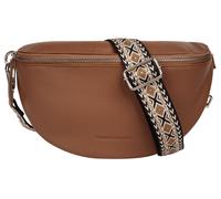 Gürteltasche BRUNO BANANI, Damen, Gr. B/H/T: 27cm x 15cm x 9cm onesize, braun (cognac), Leder, leicht glänzend, unifarben, Taschen Gürteltasche, echt Leder (75349115-0) cognac