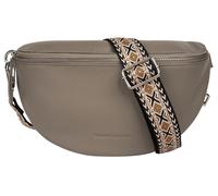Gürteltasche BRUNO BANANI, Damen, Gr. B/H/T: 27cm x 15cm x 9cm onesize, grau, Leder, unifarben, leicht glänzend, Taschen, echt Leder (42859207-0) grau