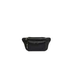 Gürteltasche CALVIN KLEIN "WEBBING STRAP WAISTBAG", Damen, Gr. B/H/T: 16,5cm x 24cm x 6cm, schwarz, Lederimitat, Taschen Gürteltasche, Unisex Umhängetasche, Bauchtasche, Schultertasche mit Label (8266