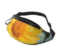 Gürteltasche für Damen, modische Gürteltasche mit verstellbarem Riemen, Gelb mit Gänseblümchen