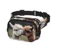 Gürteltasche für Damen und Herren, lustige Alpaka-Hüfttasche mit verstellbaren Trägern, Brusttasche, Reise-Crossbody-Tasche, Schwarz, Einheitsgröße, Schwarz , Einheitsgröße