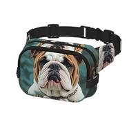 Gürteltasche für Damen und Herren, lustige englische Bulldogge, Gürteltasche mit verstellbarem Riemen, Hüfttasche