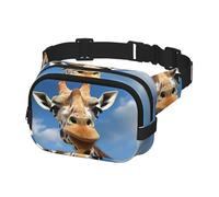 Gürteltasche für Damen und Herren, lustige Giraffe, Bauchtasche, Bauchtasche, Bauchtasche, Schwarz, Einheitsgröße, Schwarz , Einheitsgröße