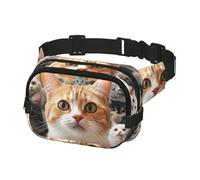 Gürteltasche für Damen und Herren, lustige Gürteltasche für Haustiere, Katzen, mit verstellbarem Riemen, Hüfttasche