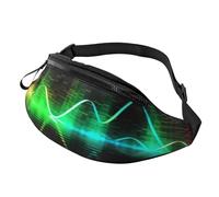 Gürteltasche für Damen und Herren, mit Schulterriemen, coole Musik, Klangwelle, Umhängetasche, Gürteltaschen mit verstellbarem Riemen