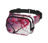Gürteltasche für Damen und Herren, romantische Herzen, Blätter, Baum, Hüfttaschen mit verstellbaren Trägern, Brusttasche, Reise-Crossbody-Tasche