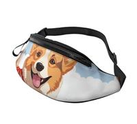 Gürteltasche für Damen und Herren, Schultertasche, Cartoon-Corgi-Hund, Umhängetasche, Gürteltaschen mit verstellbarem Riemen