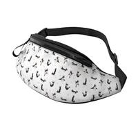 Gürteltasche für Damen und Herren, stilvolle Umhängetasche mit verstellbarem Schultergurt - Yoga-Hunde, lustige Boston Terrier, Gürteltasche für Outdoor, Reisen, Sport, Laufen