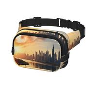 Gürteltasche für Damen und Herren, Umhängetasche, New York im Sonnenuntergang, Gürteltasche mit verstellbarem Riemen, Hüfttasche