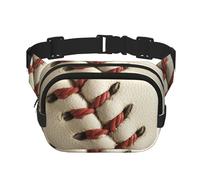 Gürteltasche für Damen und Herren, verstellbar, für Reisen, Sport, Wandern, Rosa, Baseball Lace Close Up, One Size