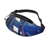 Gürteltasche für Damen und Herren, verstellbare Hüfttasche, blaue Gitarre, Crossbody-Tasche, überall