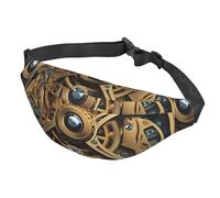 Gürteltasche für Damen und Herren, verstellbare Hüfttasche, coole Steampunk-Ausrüstung, Crossbody-Tasche für Reisen, Schwarz, Einheitsgröße, Schwarz , Einheitsgröße