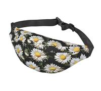 Gürteltasche für Damen und Herren, verstellbare Hüfttasche, Gänseblümchen, Crossbody-Tasche für Reisen, Schwarz, Einheitsgröße, Schwarz, Einheitsgröße, Schwarz , Einheitsgröße