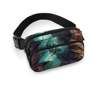 Gürteltasche für Damen und Herren, verstellbare Hüfttasche, Gürteltasche für Reisen, Sport, Wandern, abstrakte 3D-Kunst, Löwe
