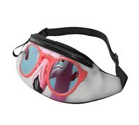 Gürteltasche für Damen und Herren, verstellbare Hüfttasche, Hello-Brille, Flamingo, Crossbody-Tasche, überall