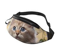 Gürteltasche für Damen und Herren, verstellbare Hüfttasche, Katze, Blumen, Crossbody-Tasche, überall
