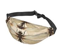 Gürteltasche für Damen und Herren, verstellbare Hüfttasche, Libelle auf Sonnenblume, Crossbody-Tasche für Reisen, Schwarz, Einheitsgröße, Schwarz , Einheitsgröße
