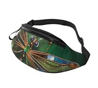 Gürteltasche für Damen und Herren, verstellbare Hüfttasche, mit Schmucksteinen, Libellen, Crossbody-Tasche, überall