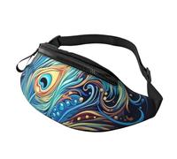 Gürteltasche für Damen und Herren, verstellbare Hüfttasche, Pfauenfedern, Umhängetasche, überall