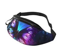 Gürteltasche für Damen und Herren, verstellbare Hüfttasche, schöne leuchtende Schmetterlings-Umhängetasche, überall
