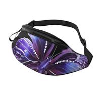 Gürteltasche für Damen und Herren, verstellbare Hüfttasche, schöne lila Schmetterlinge Crossbody-Tasche überall