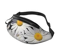 Gürteltasche für Damen und Herren, verstellbare Hüfttasche, weiße Gänseblümchen, Crossbody-Tasche, überall