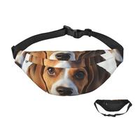 Gürteltasche für Damen und Herren, wasserdicht, mit verstellbarem Gurt, trockene Blätter, Hüfttasche, Niedlicher Beagle-Hund, Einheitsgröße