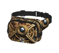 Gürteltasche für Herren und Damen, coole Steampunk-Ausrüstung, verstellbare Hüfttasche, Crossbody-Tasche für Reisen, Schwarz, Einheitsgröße, Schwarz , Einheitsgröße