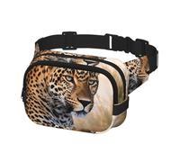 Gürteltasche für Herren und Damen, Crossbody-Gürteltasche, afrikanisches Tier, Leopardenmuster, Bauchtasche, Bauchtasche, Schwarz, Einheitsgröße, Schwarz , Einheitsgröße