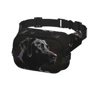 Gürteltasche für Herren und Damen, Crossbody-Gürteltasche, schwarzer Labrador, Bauchtasche, Bauchtasche, Schwarz, Einheitsgröße, Schwarz , Einheitsgröße