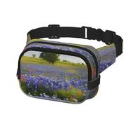 Gürteltasche für Herren und Damen, Crossbody-Gürteltasche, Texas, Bluebonnets, Landschaft, Bauchtasche, Bauchtasche, Schwarz, Einheitsgröße, Schwarz , Einheitsgröße