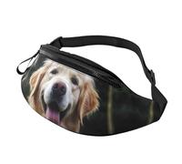 Gürteltasche für Herren und Damen, Crossbody-Hüfttasche, lustig, Golden Retriever, Gürteltasche mit verstellbarem Riemen, Hüfttasche, Schwarz, Einheitsgröße, Schwarz , Einheitsgröße