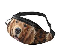 Gürteltasche für Herren und Damen, Crossbody-Hüfttasche, niedlicher Golden Retriever, Gürteltasche mit verstellbarem Riemen, Hüfttasche, Schwarz, Einheitsgröße, Schwarz , Einheitsgröße