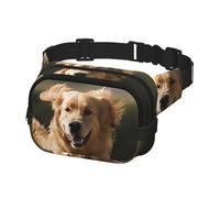 Gürteltasche für Herren und Damen, Gürteltasche, Golden Retriever, Laufen, Gürteltasche mit verstellbarem Riemen, Hüfttasche
