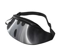 Gürteltasche für Herren und Damen, modisch, zum Laufen, wasserdicht, Crossbody-Tasche, mit verstellbarem Riemen, für Reisen, Schwarz und Halloween