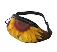 Gürteltasche für Herren und Damen, Motiv: Sonnenblumen, Blumen, Schmetterlinge, modisch, zum Laufen, wasserdicht, Crossbody-Tasche mit verstellbarem Riemen, Sport-Hüfttasche für Reisen