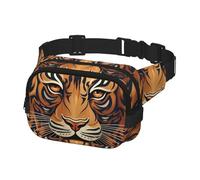 Gürteltasche für Herren und Damen, Neujahr Tiger-Logo-Design, verstellbare Hüfttasche, Crossbody-Tasche für Reisen, Schwarz, Einheitsgröße, Schwarz , Einheitsgröße