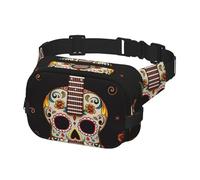Gürteltasche für Herren und Damen, Umhängetasche, Gitarre, Pfeffer, Zucker, Totenkopf, Gürteltasche mit verstellbarem Riemen, Hüfttasche