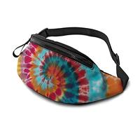 Gürteltasche für Männer und Frauen, Bunte Batik-Hüfttasche mit Gürtel, verstellbare Schultertasche, Umhängetasche, Brusttasche für Reisen, Wandern, Radfahren, Laufen