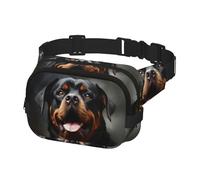 Gürteltasche für Männer und Frauen, Crossbody-Gürteltasche, coole Rottweiler-Hundekunst-Hüfttasche, Reise-Bauchtasche, Schwarz, Einheitsgröße, Schwarz , Einheitsgröße