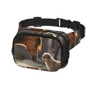 Gürteltasche für Männer und Frauen, Umhängetasche, niedlicher Hund und Pferd, Gürteltasche mit verstellbarem Riemen, Hüfttasche