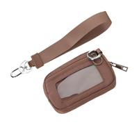 Gürteltasche für Mann und Frau, Münzgeldbörse mit transparentem Fenster, kleine Brust, Taille, Handyhalter, Packung, Karte, Brust, kurze Geldbörse, wasserabweisend, Gürtelkarte für Unisex, braun