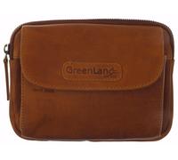 Gürteltasche GREENLAND NATURE "Soft&Safe", Damen, Gr. B/H/T: 18cm x 14cm x 6cm, braun, Kalbsleder, unifarben, Taschen Gürteltasche, aus Kalbsleder mit RFID Technologie (44931936-0) braun