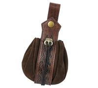 Gürteltasche, Gürteltasche, Gürteltasche, Retro, Mittelalter, Ledertasche, Handyhalter, Holster, Renaissances-Kostüme, Mittelalter, geprägter Kunstledergürtel, braun