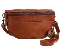 Gürteltasche HARBOUR 2ND "Jutta", Damen, Gr. B/H/T: 28cm x 18cm x 7cm, braun (cognac), Leder, washed, Taschen Gürteltasche, Umhängetasche Bauchtasche mit Ankeranhänger (48755815-0) cognac